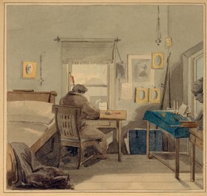 At Work. In the Pavel Nashchokin House, 1824 by Pyotr Fyodorovich Sokolov