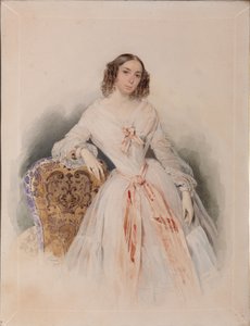 Portrait of Praskovia Nikolaevna Ryumina 1821-1897, 1847 by Pyotr Fyodorovich Sokolov
