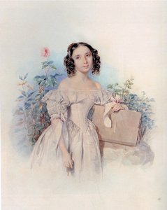 Portrait of Princess Helen Biron von Curland, née Meshcherskaya 1818-1843, 1830s by Pyotr Fyodorovich Sokolov