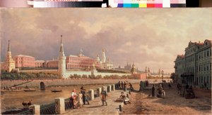 View of the Kremlin from the Sophia Embankment in Moscow by Pjotr ​​​​Petrowitsch Wereschtschagin