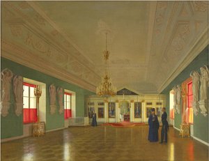 Interior of the Palace Church of St. Alexander Nevsky, Anichkov Palace, Saint Petersburg, 1850