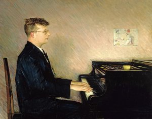 Portrait of Dmitry Shostakovitch (1906-75) 1947