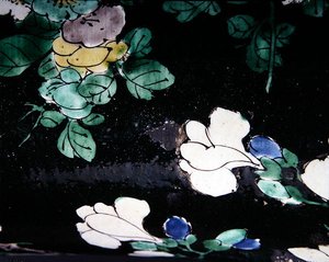 Large Famille Noire Yen Yen Vase, Kangxi period (1662-1722) (detail)