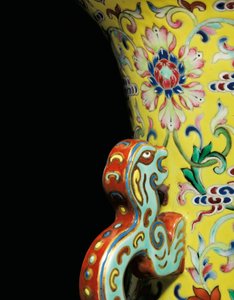 Detail (One of a Pair of Imperial Famille Rose Vases) by Qing Dynasty   Jiaqing Period Chinese School