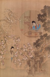 Woman in Garden - Woman in Circular Window
