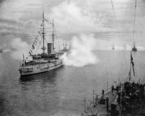 A salute by the Home Fleet