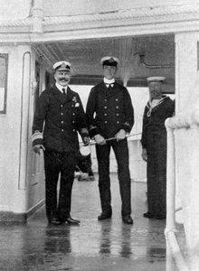 Commodore Sir Archibald Milne and his sub-lieutenant, Pipon