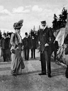 King Haakon VII of Norway 1872-1957 with his wife Queen Maud 1869-1938, 1908