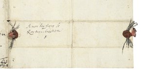 Address Leaf of a Letter from Elizabeth I of England to Henri IV of France by Queen Elizabeth I of England and