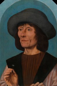Portrait of a Man with a Pink by Quentin Massys or Metsys