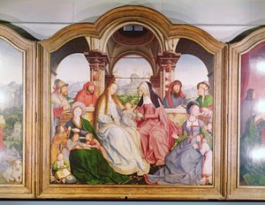 The Holy Kinship, or the Altarpiece of St. Anne (detail), 1509 by Quentin Massys or Metsys