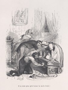 All that remains is to close the blessed trunk! from the Little Miseries of Human Life by Quichon