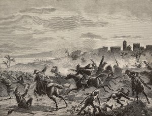 Defending of Cagliari during the French Attack, February 17 by Quinto Cenni