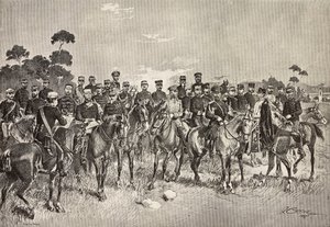 Foreign armies officers visiting Italian soldiers in Lombardy