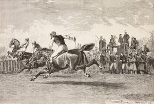 Horse race at park of Villa Arconati, Castellazzo by Quinto Cenni