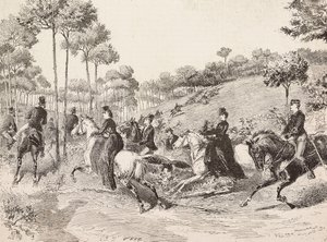 Hunting trip by the Milanese hunt by Quinto Cenni