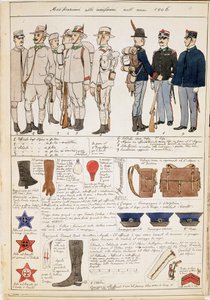 Uniform variations of Kingdom of Italy, color plate by Quinto Cenni by Quinto Cenni