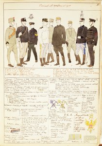 Uniform Variations of Kingdom of Italy, Color Plate by Quinto Cenni by Quinto Cenni