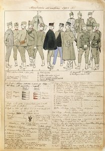 Uniform variations of Kingdom of Italy, color plate by Quinto Cenni