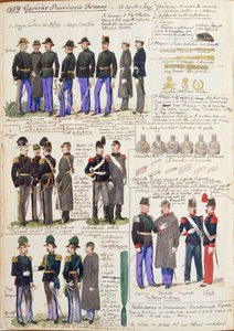 Uniforms and badges of provisional government of Tuscany by Quinto Cenni