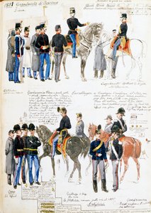 Uniforms of Grand Duchy of Tuscany in 1851 by Quinto Cenni