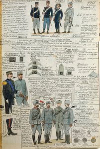Uniforms of Italian army during World War I by Quinto Cenni