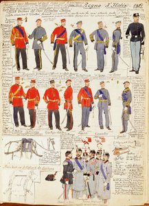 Uniforms of Various Forces of Kingdom of Italy by Quinto Cenni