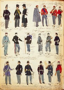 Various Italian uniforms in common use between 1859 and 1866 by Quinto Cenni