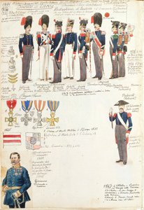 Various Uniforms of Duchy of Lucca by Quinto Cenni