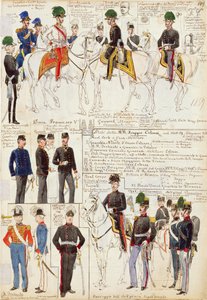 Various uniforms of Duchy of Modena by Quinto Cenni, color plate by Quinto Cenni