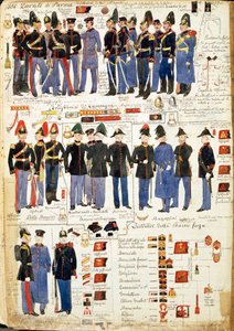 Various uniforms of Duchy of Parma by Quinto Cenni