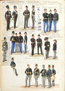 Various Uniforms of Grand Duchy of Tuscany by Quinto Cenni
