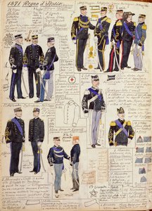 Various uniforms of Kingdom of Italy by Quinto Cenni
