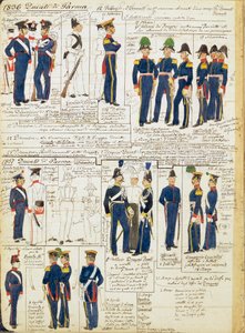 Various uniforms of the Duchy of Parma by Quinto Cenni