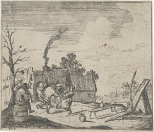 Dancing Peasants to the Music of Two Musicians by Quirin Boel (possibly)