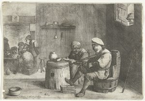Violinist in a Tavern by Quirin Boel