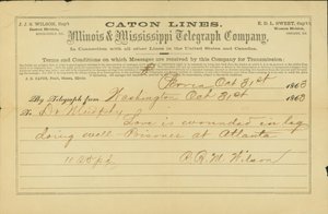 Love is Wounded in the Leg Doing Well--Prisoner at Atlanta. by R. B. M. Wilson