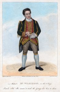 Mr Wilkinson as Michael in Free and Easy, 1822