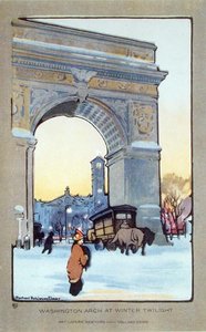 Washington Square Arch at Winter Twilight by Rachael Robinson (after) Elmer