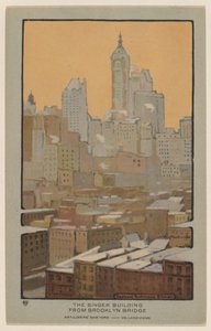 The Singer Building from Brooklyn Bridge by Rachael Robinson Elmer