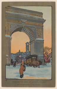 Washington Arch at Winter Twilight by Rachael Robinson Elmer