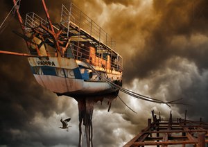 Dramatic Flying Ship by Radoslav Penchev