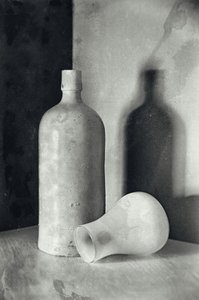 Vintage Bottle Still Life by Raffaele Corte