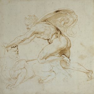 Hercules overpowering a Lion by Raffaello Sanzio Raphael