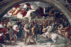Pope Leo I, Repulsing Attila (detail) by Raffaello Sanzio Raphael