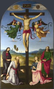 The Crucified Christ with the Virgin Mary, Saints and Angels (The Mond Crucifixion), 1502-1503 by Raffaello Sanzio Raphael
