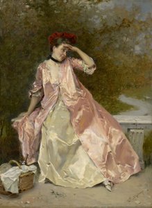 Woman with a Picnic Basket by Raimundo de Madrazo y Garreta