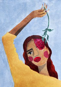 Magda with Flower