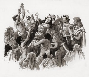 Saint Catherine Being Tortured on the Wheel