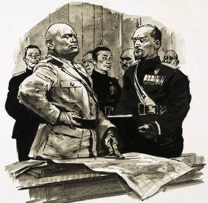 Unidentified Officer Points to a Spot on a Map
